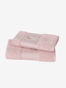 VERTBAUDET, Handtuch ,,Einhorn für Kinder rosa, Handtuch ,,Einhorn für Kinder hellrosa
