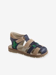 VERTBAUDET, Ledersandalen für Jungen, Klettverschluss sandfarben, Ledersandalen für Jungen, Klettverschluss sandfarben