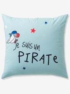 VERTBAUDET, Set aus Bettdecken- und Kissenbezug ,,Pirat blau/rot gestreift, Set aus Bett- und Kissenbezug ,,Pirat blau