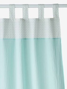 VERTBAUDET, Gaze-Vorhang ,,Baby Circus für Kinderzimmer blau, Gaze-Vorhang ,,Baby Circus für Kinderzimmer blau