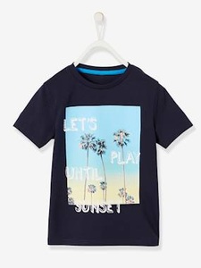 VERTBAUDET, Jungen T-Shirt mit Fotoprint marine, Jungen T-Shirt mit Fotoprint marine