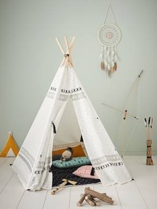 VERTBAUDET, Kinder-Tipi ,,Cheyenne elfenbein bedruckt, Kinder-Tipi ,,Cheyenne wollweiss bedruckt