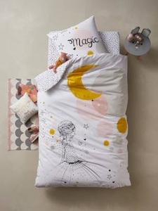 VERTBAUDET, Bettwäsche-Set ,,Prinzessin träumt für Mädchen weiss bedruckt, Bettwäsche-Set ,,Prinzessin träumt für Mädchen weiss bedruckt