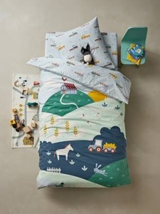 VERTBAUDET, Bettwäsche-Set ,,Auf dem Bauernhof für Kinder mehrfarbig bedruckt, Bettwäsche-Set ,,Auf dem Bauernhof für Kinder mehrfarbig bedruckt
