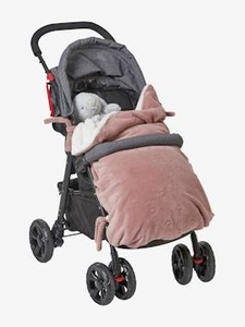 VERTBAUDET, Wendbare Babydecke rosa/herzen, Wendbare Babydecke rosa/herzen