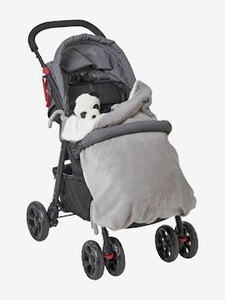VERTBAUDET, Wendbare Babydecke grau/sterne, Wendbare Babydecke grau/sterne