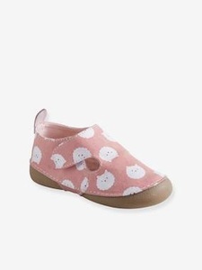 VERTBAUDET, Baby Stoff-Hausschuhe hellrosa, Baby Stoff-Hausschuhe hellrosa