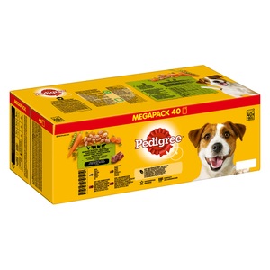 Pedigree, Pedigree Frischebeutel Multipack - 40 x 100 g (4 Varietäten in Soße), 