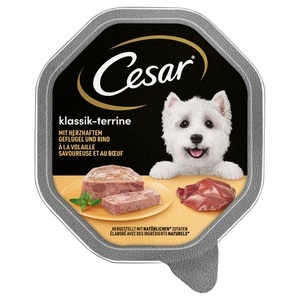 Cesar, Megapack Cesar Schale 28 x 150 g - Klassiker mit Geflügel und Rind, Megapack Cesar Schale 14 x 150 g - Klassik-Terrine mit Geflügel und Rind