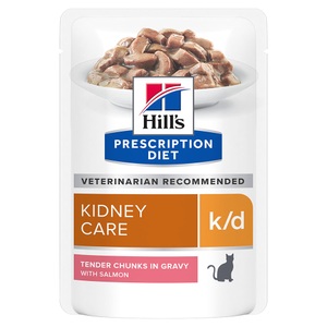 Hill´s Prescription Diet, Sparpaket Hill´s Prescription Diet Feline Pouch 48 x 85 g - Feline k/d Lachs - Nierenerkrankung, Hill's Prescription Diet Kidney Care k/d Lachs