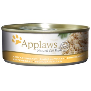 Applaws, Applaws Katzenfutter Sparpaket 24 x 156 g - Hühnchenbrust, 5 + 1 gratis! Applaws in Brühe 6 x 156 g - Hühnchenbrust
