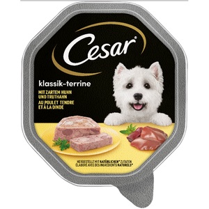 Cesar, Megapack Cesar Schale 14 x 150 g - Klassiker mit zartem Huhn und Truthahn, Megapack Cesar Schale 14 x 150 g - Klassiker mit zartem Huhn und Truthahn