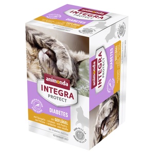 Animonda Integra, Sparpaket: 12 x 100 g Animonda Integra Protect Adult Diabetes Schale - mit Geflügel, Animonda Integra Protect Adult Diabetes Schale 6 x 100 g - mit Geflügel
