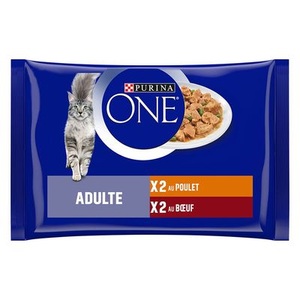 Sparpaket PURINA ONE 8 x 85 g - Adult Huhn und Rind