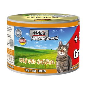 MAC´s, Sparpaket MAC´s Cat Feinschmecker 12 x 100 g - Kalb & Geflügel, MAC´s Cat Feinschmecker 6 x 200 g - Kalb & Geflügel (6 x 200 g)