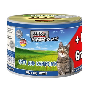 MAC´s, Sparpaket MAC´s Cat Feinschmecker 12 x 100 g - Ente & Kaninchen, MAC´s Cat Feinschmecker 6 x 200 g - Ente & Kaninchen (6 x 200 g)