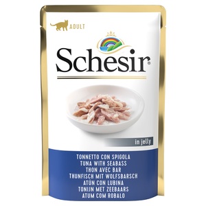 Schesir, Schesir Katze Jelly Pouch 6 x 85 g - Thunfisch mit Wolfsbarsch, Schesir Jelly Pouch 6 x 85 g - Thunfisch mit Wolfsbarsch