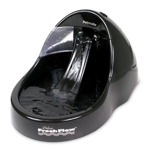 Petmate, Fresh Flow Deluxe Trinkbrunnen Schwarz, 3 Liter - Trinkbrunnen 3 Liter, Fresh Flow Deluxe Trinkbrunnen - Trinkbrunnen schwarz