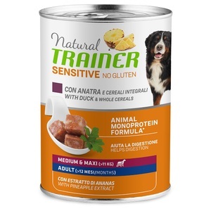 TRAINER, Trainer Hundefutter Sensitive No Gluten Medium&Maxi Adult Ente 400g, Natural Trainer Sensitive No Gluten Adult - mit Ente & Vollkorn