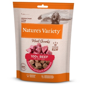 Nature’s Variety, Nature's Variety Gefriergetrocknete Chunks für Hunde - Rind (50 g)