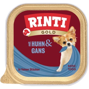 RINTI, RINTI Gold Mini 6 x 100 g - Huhn & Gans, Rinti Gold Mini mit Huhn und Gans (100g)