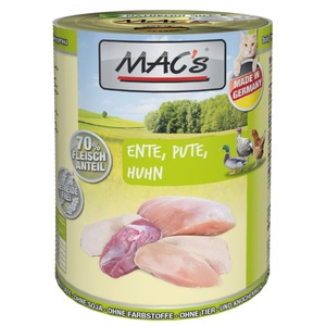 MAC´s, Sparpaket MAC´s Cat 24 x 400 g - Geflügelpaket, MAC´s Cat 6 x 400 g - Ente, Pute & Huhn