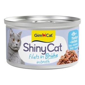 GimCat, GimCat ShinyCat Filet Dose 6 x 70 g - Thunfisch & Anchovis, GimCat ShinyCat Filet in Brühe 6 x 70 g - Thunfisch & Anchovis