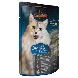 LEONARDO, Leonardo Forelle & Catnip 85g, Leonardo Cat Food Nassfutter Forelle & Catnip, 85 g