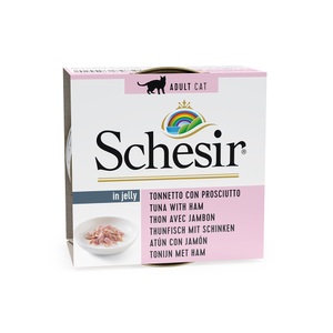 Schesir, 20 + 4 gratis! 24 x 85 g Schesir in Gelee - Thunfisch mit Schinken, Schesir in Gelee 6 x 85 g - Thunfisch mit Schinken
