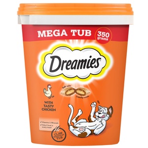 Dreamies, Dreamies - Tub mit Huhn - 2x 350 g, Dreamies Megatub 350 g - Huhn (350 g)