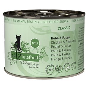 catz finefood, 10 + 2 gratis! 12 x 200 g catz finefood - Huhn & Fasan, catz finefood Nassfutter No.15 Huhn & Fasan, 200 g