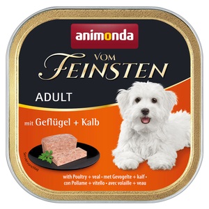 Animonda Vom Feinsten, Sparpaket Animonda vom Feinsten 24 x 150 g - Getreidefrei: Geflügel & Kalb, Animonda Vom Feinsten Adult getreidefrei 6 x 150 g - Geflügel & Kalb