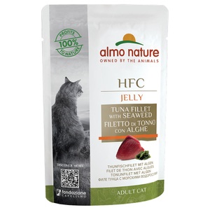 Almo Nature, Almo Nature HFC Cuisine Thunfischfilet & Algen 55g, Almo Nature HFC Cuisine Jelly Thunfischfilet mit Algen, Nassfutter für Katzen (55g)