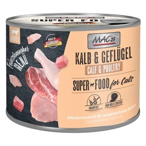 MAC´s, Sparpaket MAC´s Cat Feinschmecker 12 x 100 g - Kalb & Geflügel, MAC´s Cat Feinschmecker 6 x 200 g - Kalb & Geflügel (6 x 200 g)