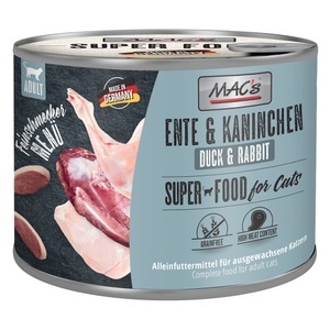 MAC´s, Sparpaket MAC´s Cat Feinschmecker 12 x 100 g - Ente & Kaninchen, MAC´s Cat Feinschmecker 6 x 200 g - Ente & Kaninchen (6 x 200 g)