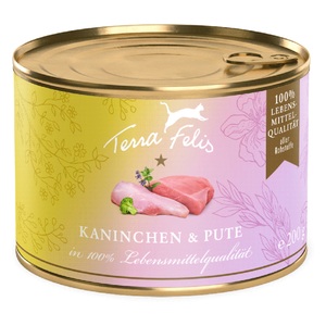 Terra Felis, Terra Felis Complete 12 x 200 g - Kaninchen & Pute, 