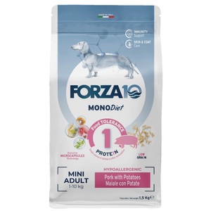 Forza10 Diet Dog, Forza10 Mini Diet Low Grain mit Schwein & Kartoffeln - 1,5 kg, 