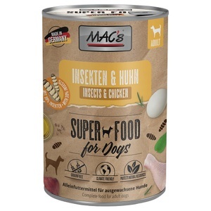 MAC´s, MAC's Nassfutter für Hunde mit Insekten 6 x 400 g - Insekten & Huhn, MAC's Nassfutter für Hunde mit Insekten 6 x 400 g - Insekten & Huhn