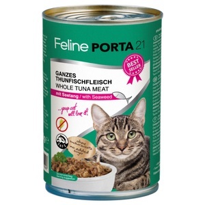 Porta 21, Feline Porta 21 gemischtes Sparpaket 24 x 400 g - Thunfisch Mix, Feline Porta 21 6 x 400 g - Thunfisch mit Shrimps