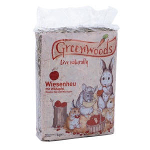 Greenwoods Small Animals, Greenwoods Wiesenheu 1 kg - Wildapfel, 