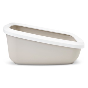 savic, Savic Katzentoilette Aseo Jumbo mit hohem Rand - mocca / weiß, Savic Katzentoilette Aseo Jumbo mit hohem Rand - mocca / weiss