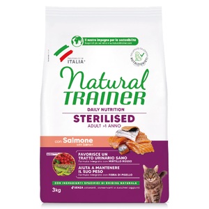 TRAINER, Trainer Feline Natural Sterilised Salmon 3kg, Natural Trainer Sterilised Lachs - 3 kg