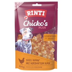 RINTI Chicko Plus Käsewürfel - Sparpaket: 3 x 225 g