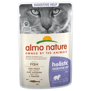 Almo Nature, Almo Nature PFC Sensitive Fisch 70g, Almo Nature Holistic Digestive Help mit Fisch, Nassfutter für Katzen (70g)