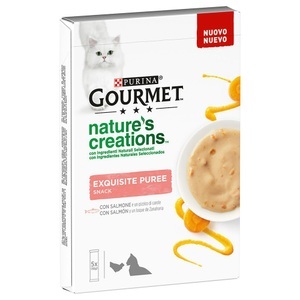 Gourmet, 5 x 10 g Gourmet Nature's Creations Katzensnack zum Sonderpreis! - Lachs & Karotten, Gourmet Nature's Creations Snack 5 x 10 g - Lachs und Karotten