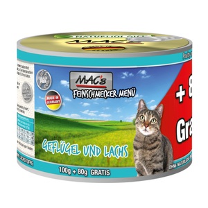 MAC´s, Sparpaket MAC´s Cat Feinschmecker 12 x 100 g - Geflügel & Lachs, MAC´s Cat Feinschmecker 6 x 200 g - Geflügel & Lachs (6 x 200 g)