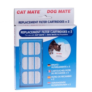 Cat Mate, Dog Mate Trinkbrunnen, 6 Liter - Ersatzfilter (2 Stück), Cat Mate Trinkbrunnen, 2 Liter - Ersatzfilter (2 Stück)