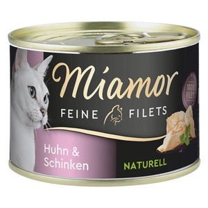 Miamor, Miamor Feine Filets Naturelle 6 x 156 g - Huhn & Schinken, Miamor Feine Filets Naturelle 6 x 156 g - Huhn & Schinken