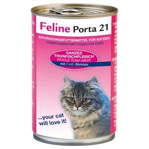 Porta 21, Feline Porta 21 gemischtes Sparpaket 24 x 400 g - Thunfisch Mix, Feline Porta 21 6 x 400 g - Thunfisch mit Shrimps