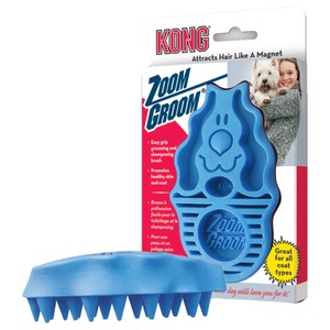 Kong, Kong Dog Massagebürste Zoom Groom - blau, KONG ZoomGroom Hundebürste brombeere